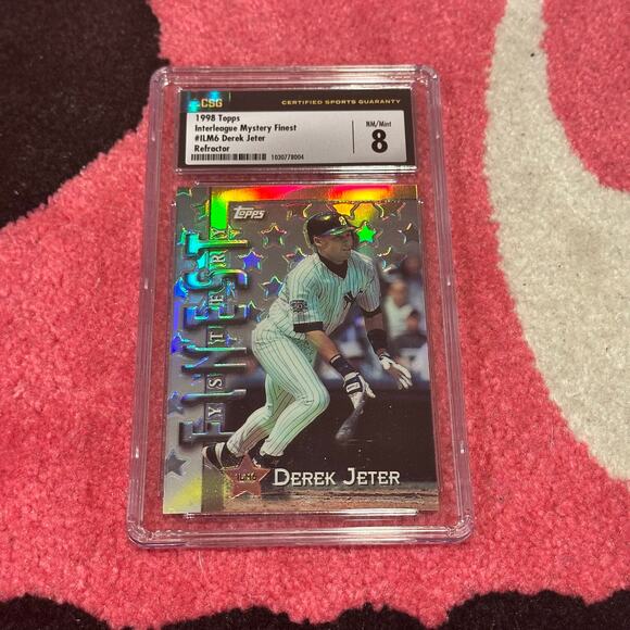 Derek Jeter 1998 Topps Interleague Match Ups Mystery Finest Refractor ILM6 CSG 8 - Picture 2 of 7